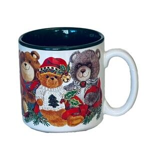 Christmas Mug Beary Christmas by Kathy Rogers for Potpourri Designs 1993 Vintage